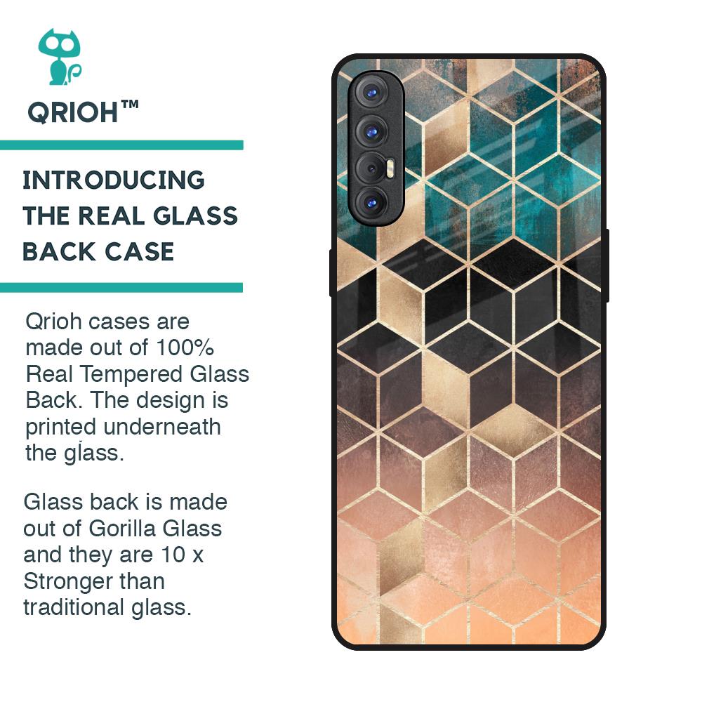 Bronze Texture Glass Case for Oppo Reno 3 Pro