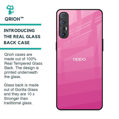 Pink Ribbon Caddy Glass Case for Oppo Reno 3 Pro