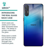 Blue Rhombus Pattern Glass Case for Oppo Reno 3 Pro