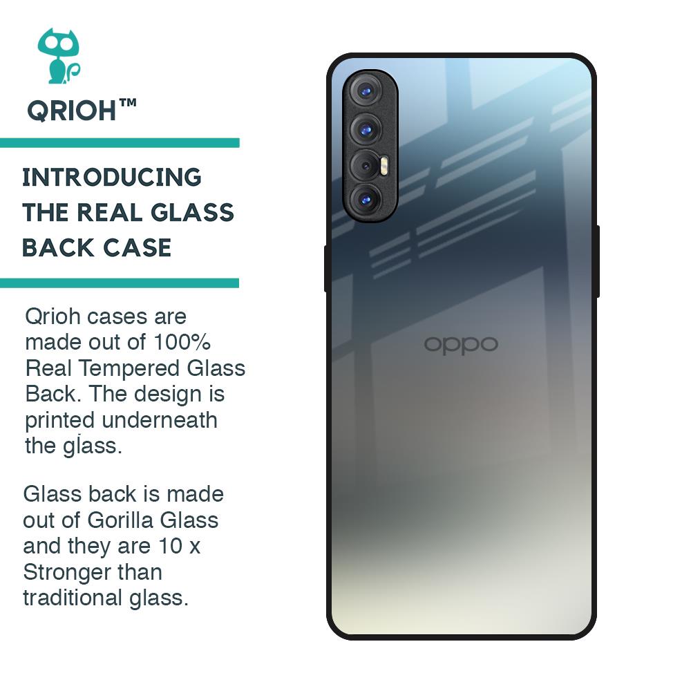 Tricolor Ombre Glass Case for Oppo Reno 3 Pro