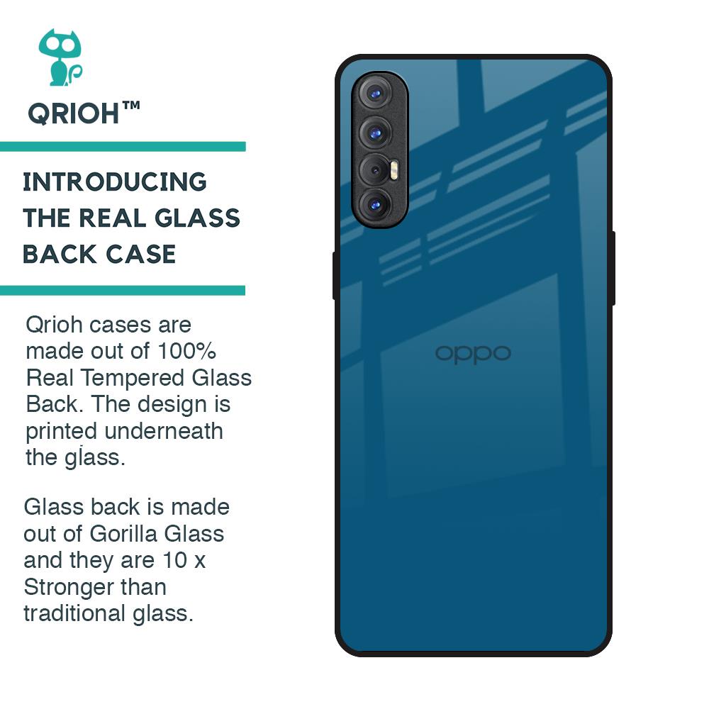 Cobalt Blue Glass Case for Oppo Reno 3 Pro
