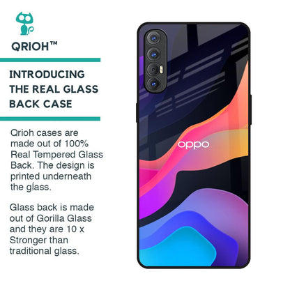 Colorful Fluid Glass Case for Oppo Reno 3 Pro