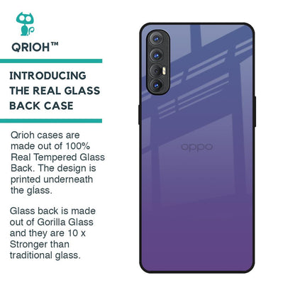 Indigo Pastel Glass Case For Oppo Reno 3 Pro