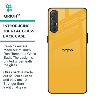 Fluorescent Yellow Glass case for Oppo Reno 3 Pro