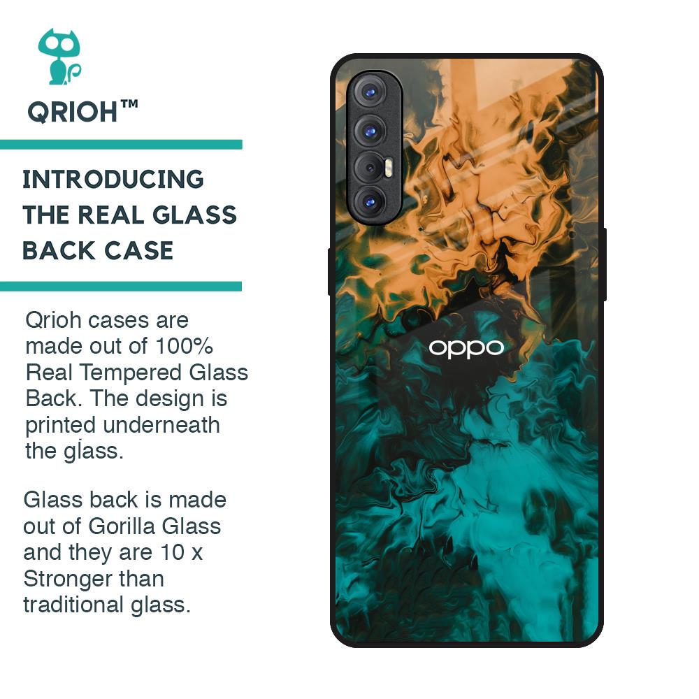 Watercolor Wave Glass Case for Oppo Reno 3 Pro