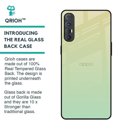 Mint Green Gradient Glass Case for Oppo Reno 3 Pro