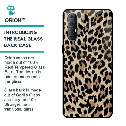 Leopard Seamless Glass Case For Oppo Reno 3 Pro
