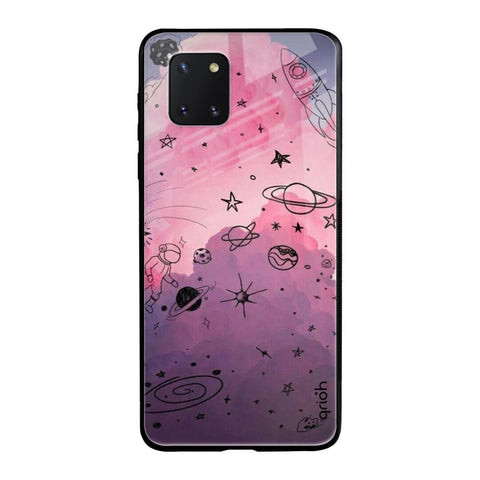 Space Doodles Samsung Galaxy Note 10 lite Glass Back Cover Online