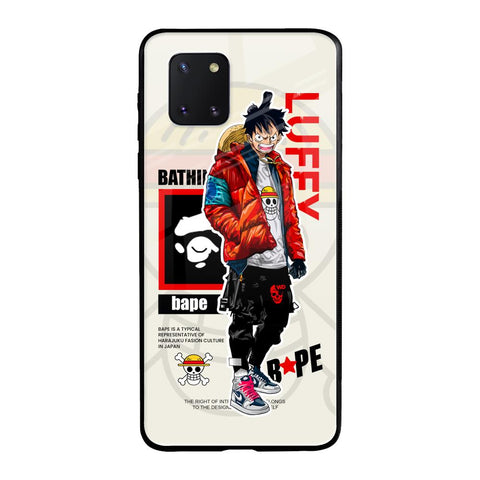 Bape Luffy Samsung Galaxy Note 10 lite Glass Back Cover Online