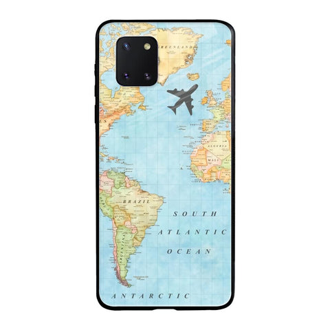Travel Map Samsung Galaxy Note 10 lite Glass Back Cover Online