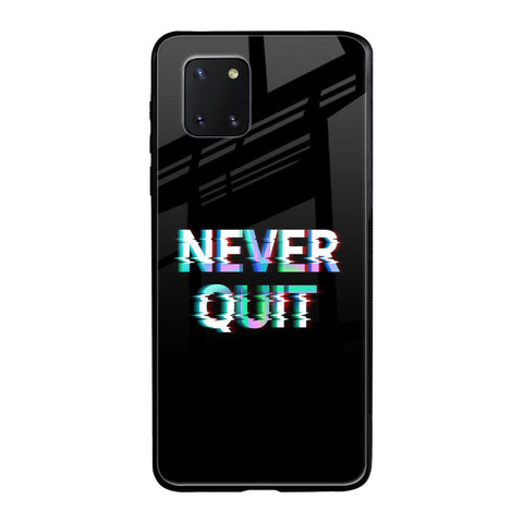 Never Quit Samsung Galaxy Note 10 lite Glass Back Cover Online