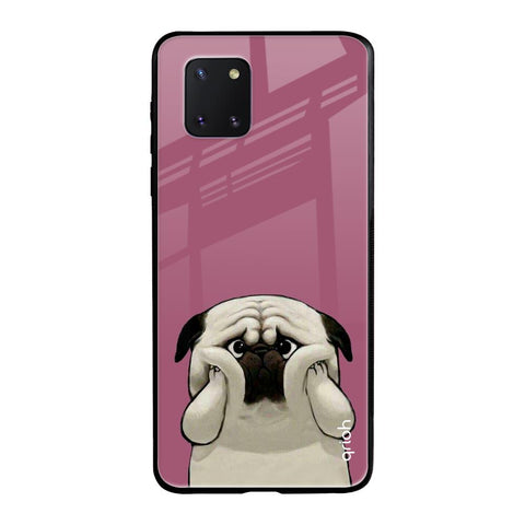 Funny Pug Face Samsung Galaxy Note 10 lite Glass Back Cover Online