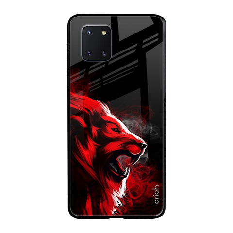 Red Angry Lion Samsung Galaxy Note 10 lite Glass Back Cover Online