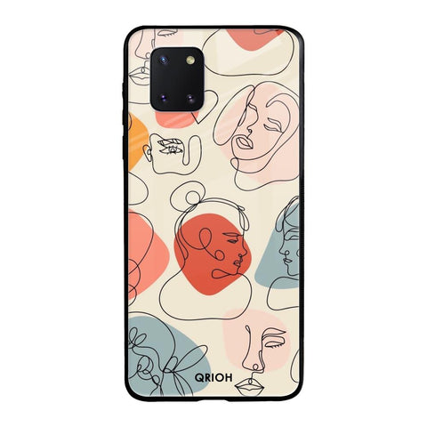 Abstract Faces Samsung Galaxy Note 10 lite Glass Back Cover Online