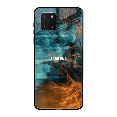 Golden Splash Samsung Galaxy Note 10 lite Glass Back Cover Online