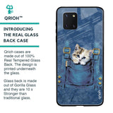 Kitty In Pocket Glass Case For Samsung Galaxy Note 10 lite