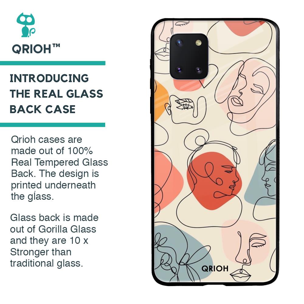Abstract Faces Glass Case for Samsung Galaxy Note 10 lite