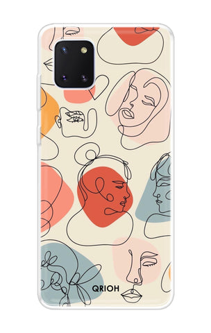 Abstract Faces Samsung Galaxy Note 10 lite Back Cover