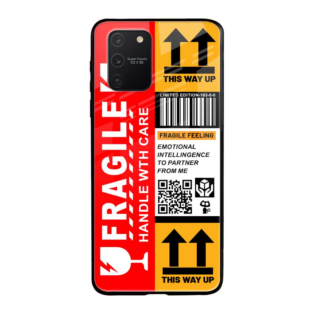 Handle With Care Samsung Galaxy S10 lite Glass Back Cover Online