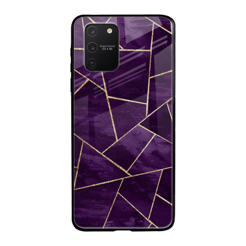 Geometric Purple Samsung Galaxy S10 lite Glass Back Cover Online