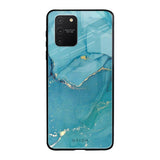 Blue Golden Glitter Samsung Galaxy S10 lite Glass Back Cover Online