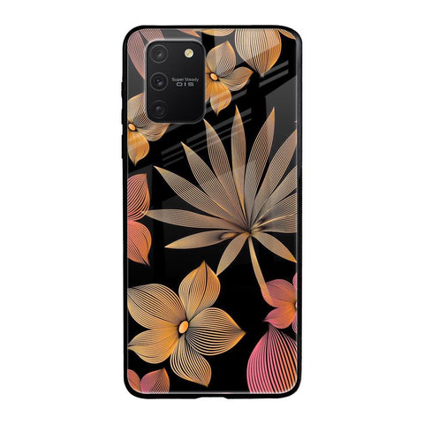 Lines Pattern Flowers Samsung Galaxy S10 lite Glass Back Cover Online