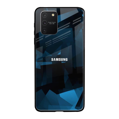 Polygonal Blue Box Samsung Galaxy S10 lite Glass Back Cover Online