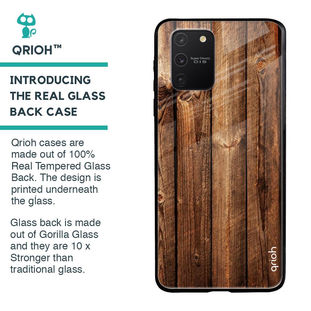 Timber Printed Glass case for Samsung Galaxy S10 lite