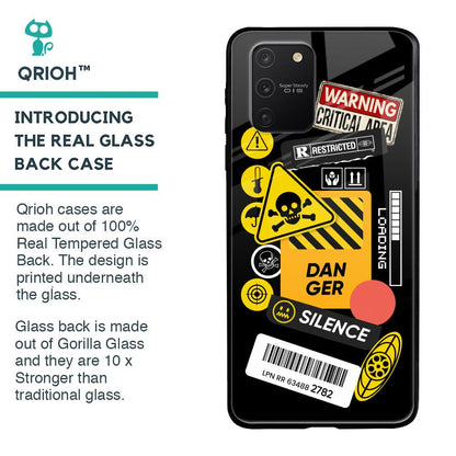 Danger Signs Glass Case for Samsung Galaxy S10 lite
