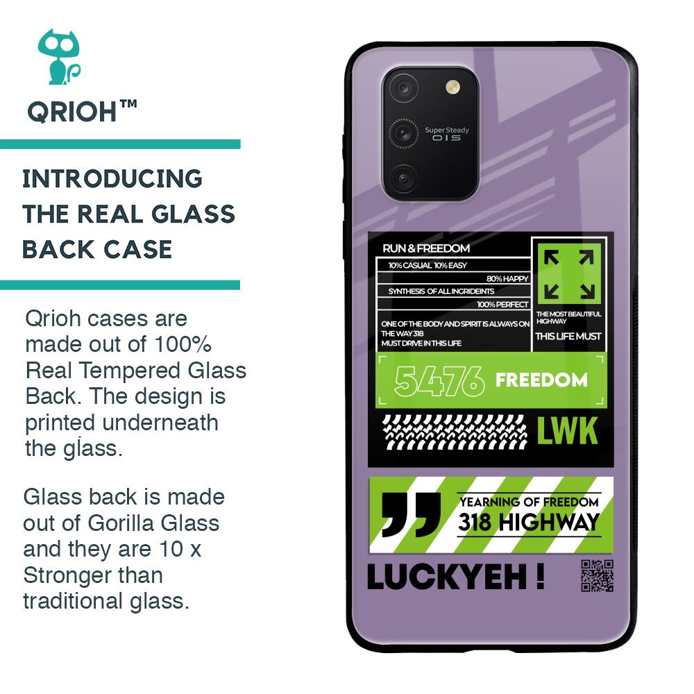 Run & Freedom Glass Case for Samsung Galaxy S10 lite