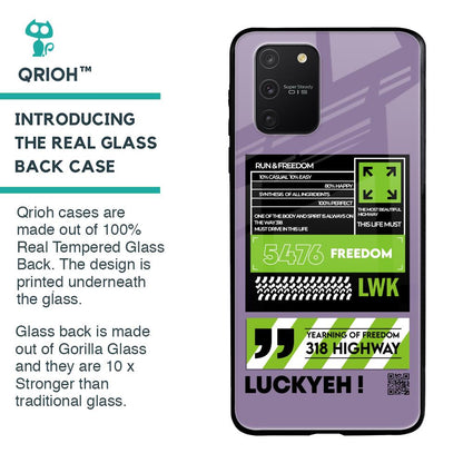 Run & Freedom Glass Case for Samsung Galaxy S10 lite