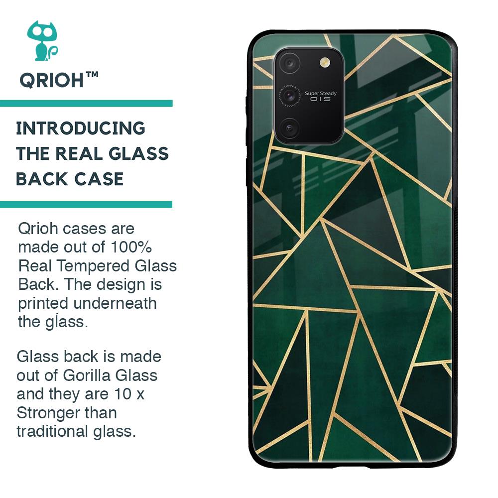 Abstract Green Glass Case For Samsung Galaxy S10 lite