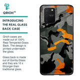Camouflage Orange Glass Case For Samsung Galaxy S10 lite