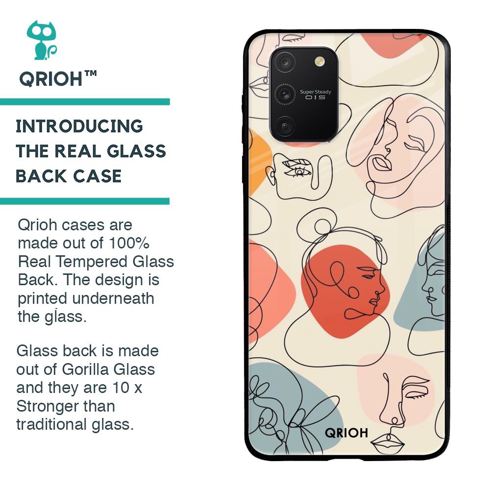 Abstract Faces Glass Case for Samsung Galaxy S10 lite