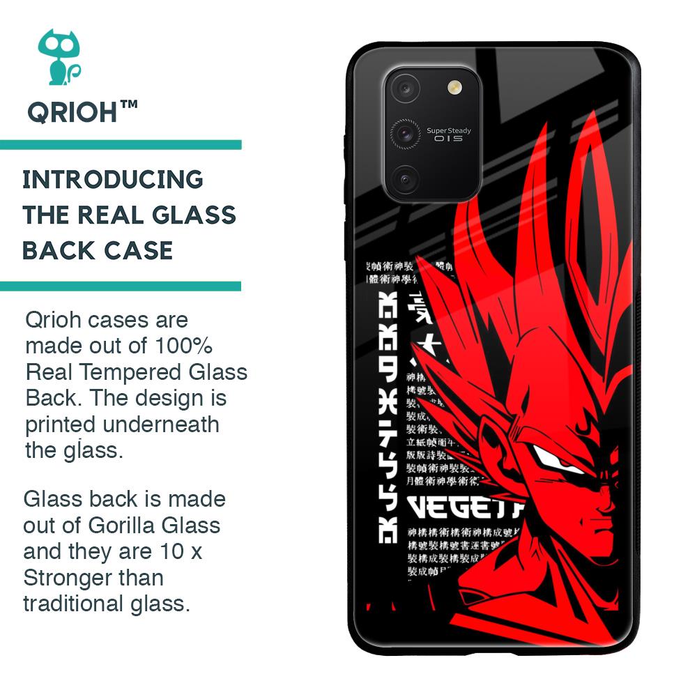 Red Vegeta Glass Case for Samsung Galaxy S10 lite