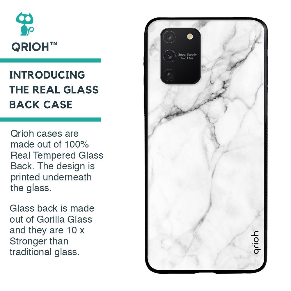 Modern White Marble Glass case for Samsung Galaxy S10 lite