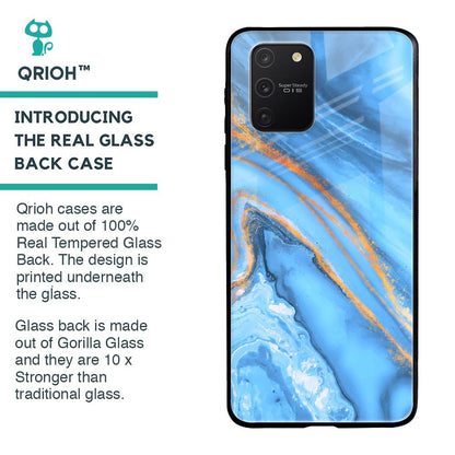 Vibrant Blue Marble Glass Case for Samsung Galaxy S10 lite