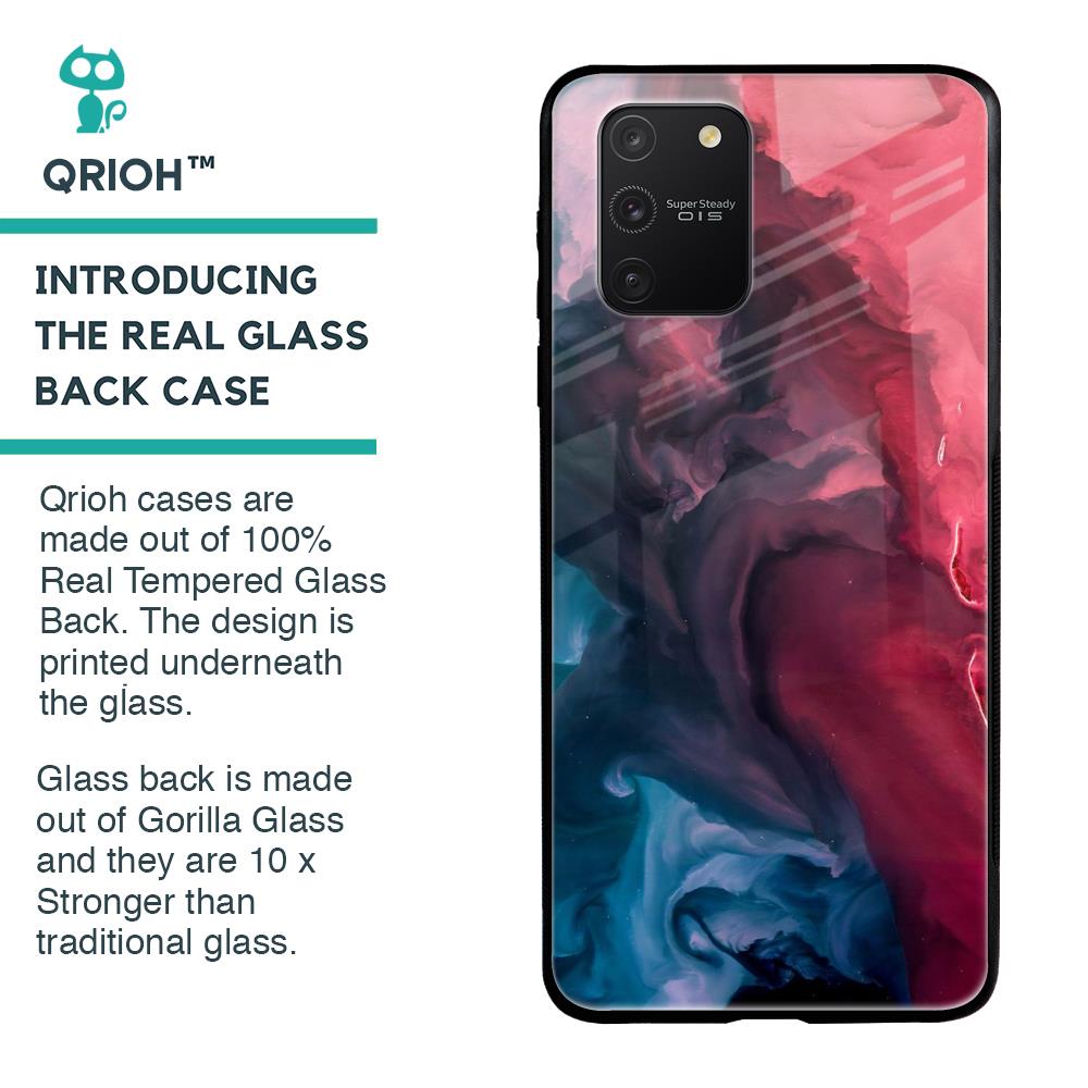Blue & Red Smoke Glass Case for Samsung Galaxy S10 lite