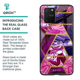 Electroplated Geometric Marble Glass Case for Samsung Galaxy S10 lite