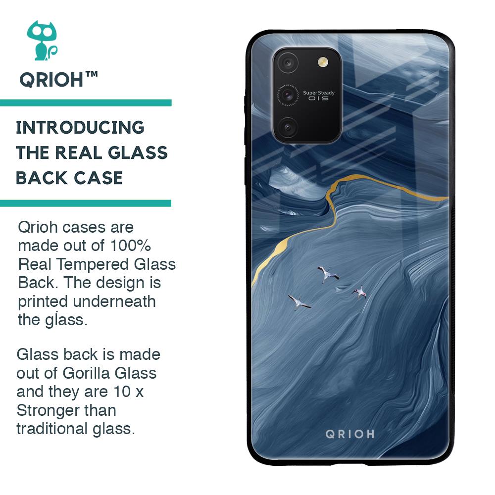 Deep Ocean Marble Glass Case for Samsung Galaxy S10 lite