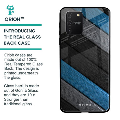 Multicolor Wooden Effect Glass Case for Samsung Galaxy S10 lite
