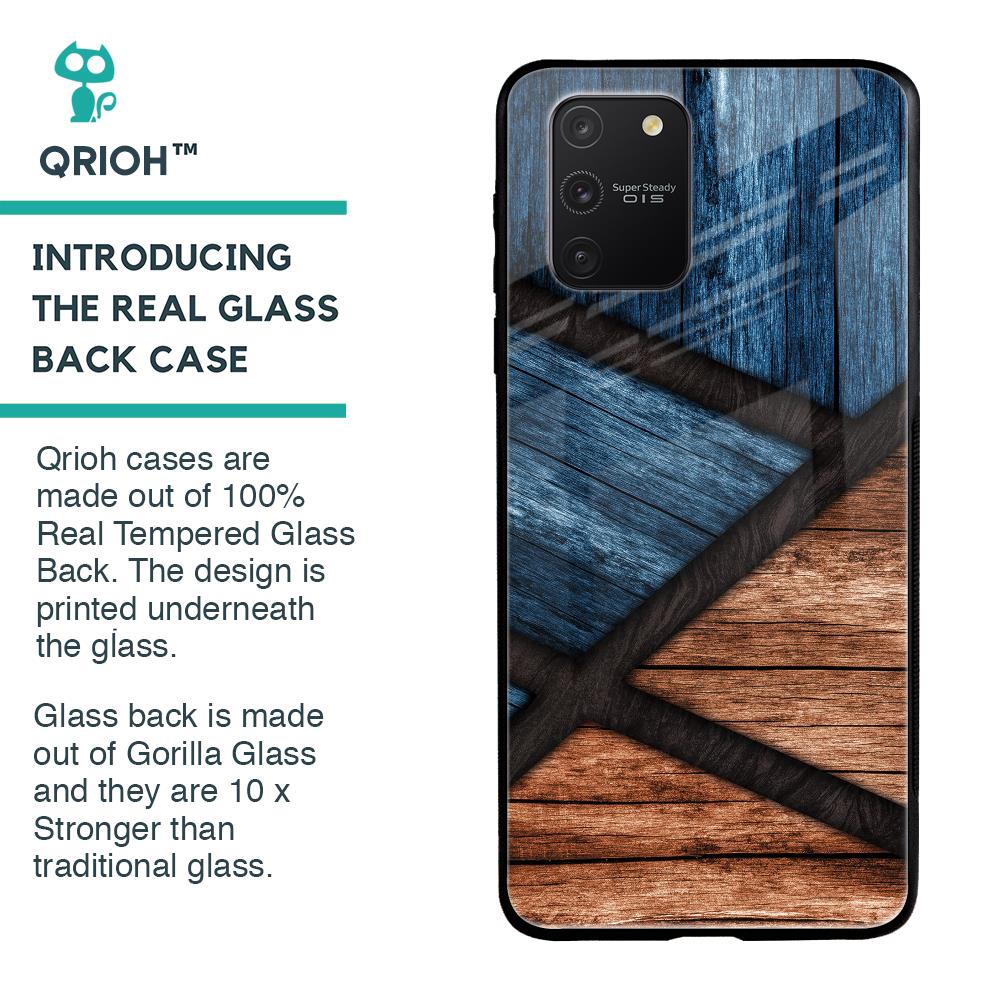 Wooden Tiles Glass Case for Samsung Galaxy S10 lite
