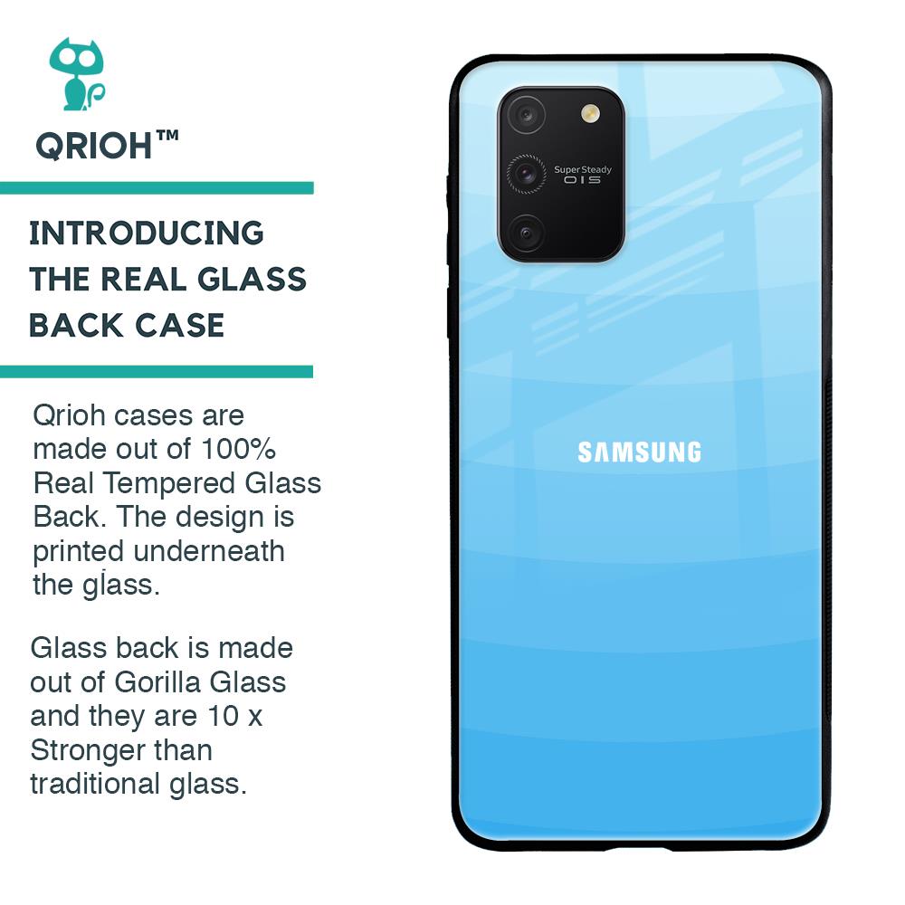 Wavy Blue Pattern Glass Case for Samsung Galaxy S10 lite