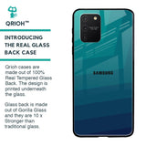 Green Triangle Pattern Glass Case for Samsung Galaxy S10 lite