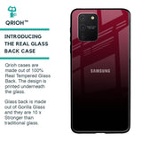 Wine Red Glass Case For Samsung Galaxy S10 lite