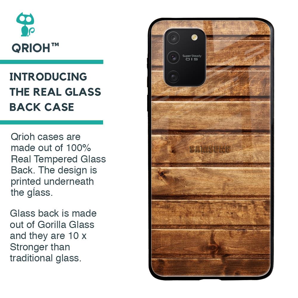 Wooden Planks Glass Case for Samsung Galaxy S10 lite