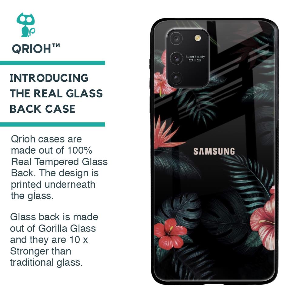 Tropical Art Flower Glass Case for Samsung Galaxy S10 lite