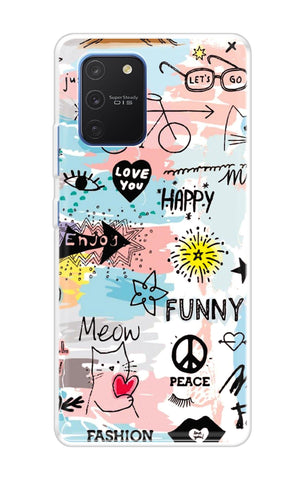 Happy Doodle Samsung Galaxy S10 lite Back Cover