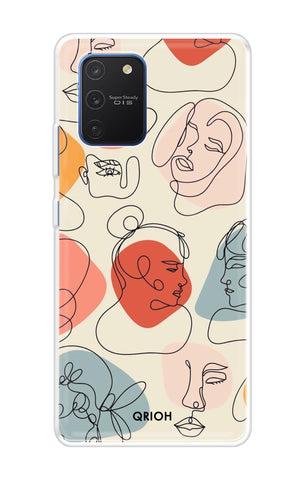 Abstract Faces Samsung Galaxy S10 lite Back Cover