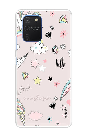 Unicorn Doodle Samsung Galaxy S10 lite Back Cover